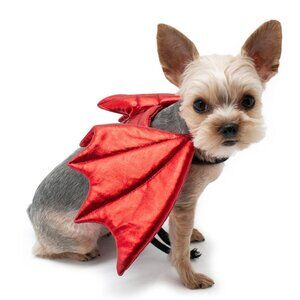 Toy Time Red Sparkly Dragon Pet Harness Sz S/M